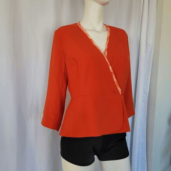 Cabi women's orange one button blazer lined size 4 - Picture 2 of 8